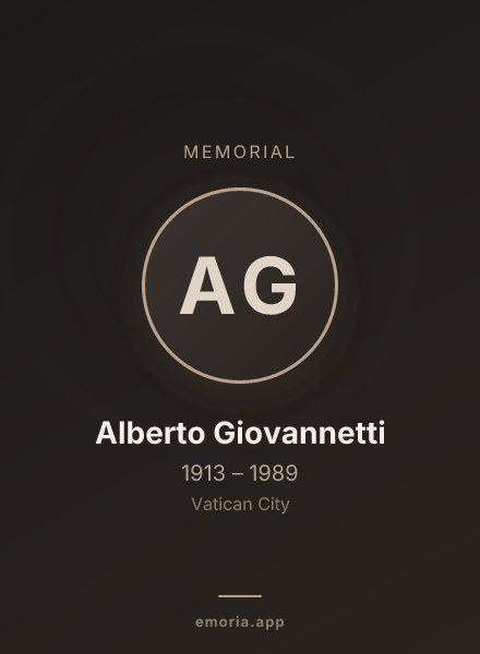 Memorial portrait of Alberto Giovannetti