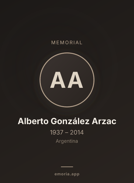 Memorial portrait of Alberto González Arzac