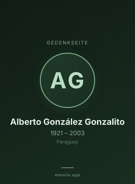 Gedenkportrait von Alberto González Gonzalito