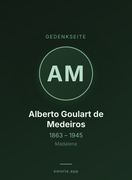 Gedenkportrait von Alberto Goulart de Medeiros