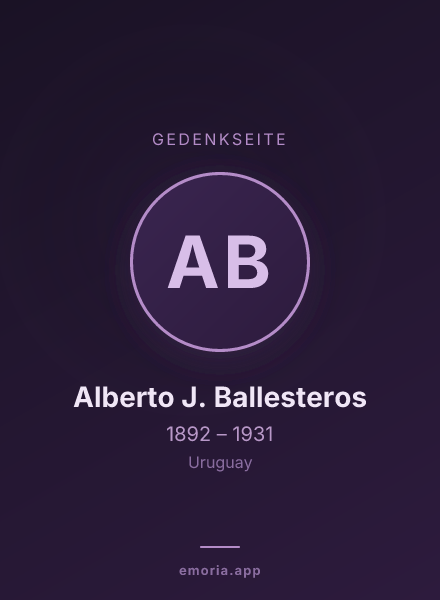 Gedenkportrait von Alberto J. Ballesteros
