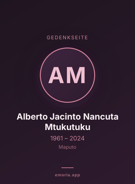 Gedenkportrait von Alberto Jacinto Nancuta Mtukutuku