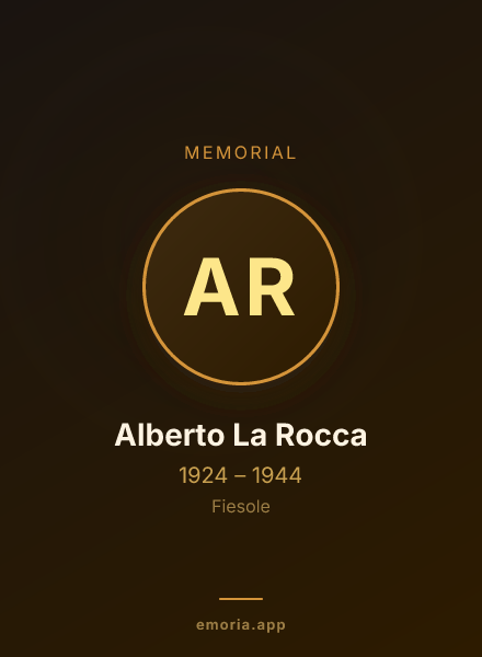 Memorial portrait of Alberto La Rocca