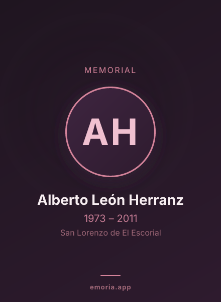 Memorial portrait of Alberto León Herranz