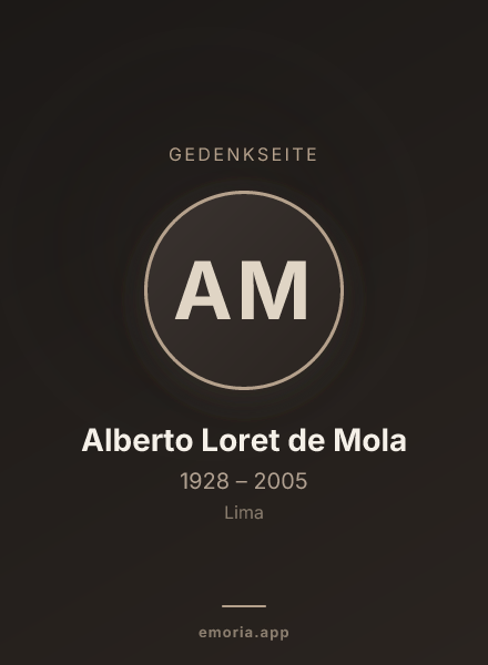 Gedenkportrait von Alberto Loret de Mola