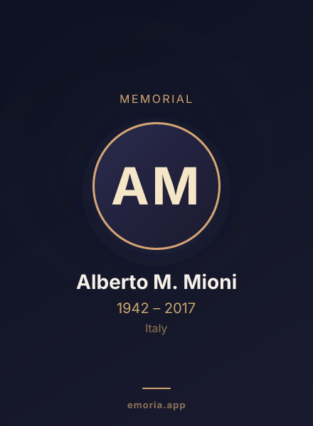 Memorial portrait of Alberto M. Mioni