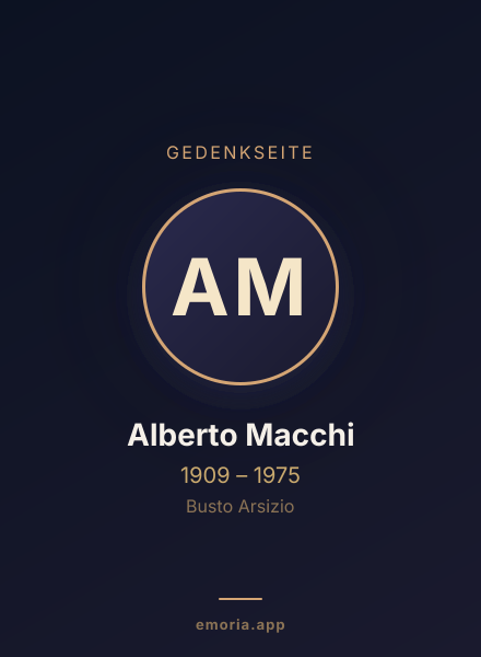 Gedenkportrait von Alberto Macchi