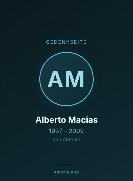 Gedenkportrait von Alberto Macias