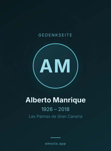 Gedenkportrait von Alberto Manrique