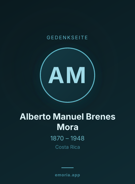 Gedenkportrait von Alberto Manuel Brenes Mora