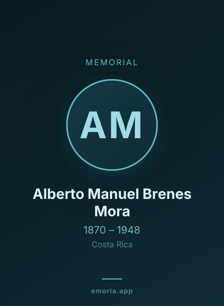 Memorial portrait of Alberto Manuel Brenes Mora