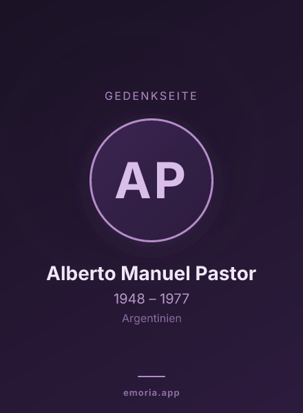 Gedenkportrait von Alberto Manuel Pastor