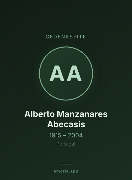 Gedenkportrait von Alberto Manzanares Abecasis