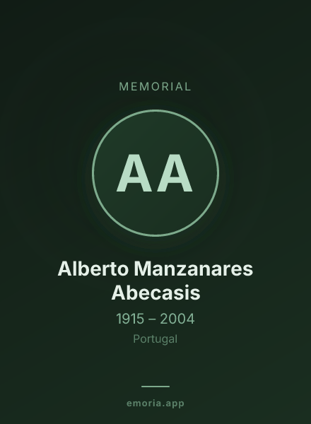 Memorial portrait of Alberto Manzanares Abecasis