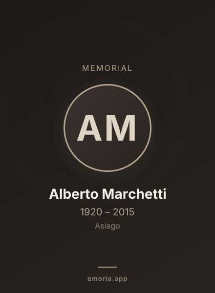 Memorial portrait of Alberto Marchetti