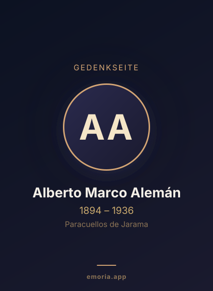 Gedenkportrait von Alberto Marco Alemán
