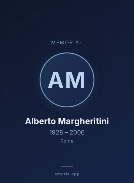 Memorial portrait of Alberto Margheritini