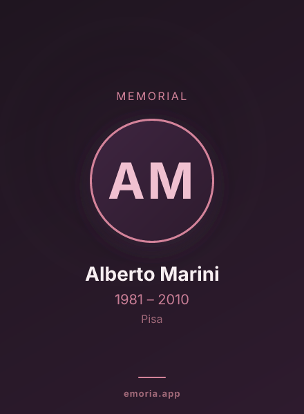 Memorial portrait of Alberto Marini
