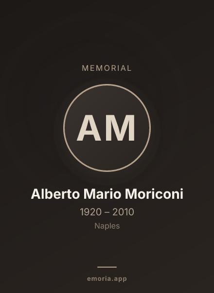 Memorial portrait of Alberto Mario Moriconi
