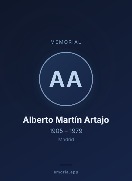 Memorial portrait of Alberto Martín Artajo