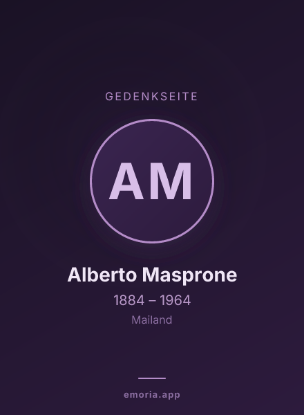 Gedenkportrait von Alberto Masprone