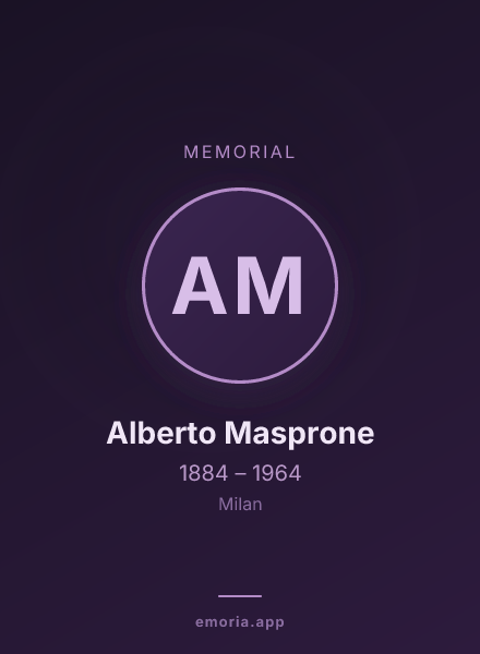 Memorial portrait of Alberto Masprone