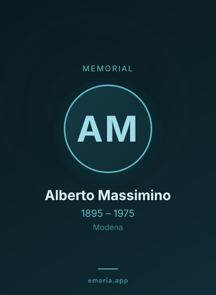 Memorial portrait of Alberto Massimino