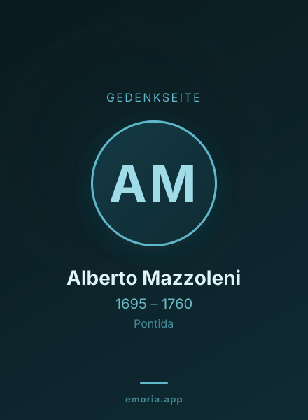 Gedenkportrait von Alberto Mazzoleni