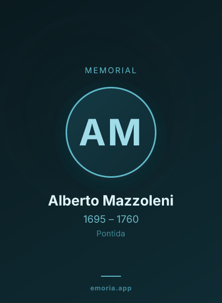 Memorial portrait of Alberto Mazzoleni