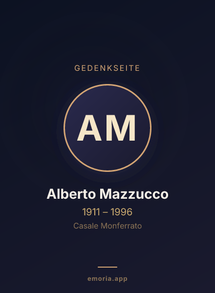 Gedenkportrait von Alberto Mazzucco