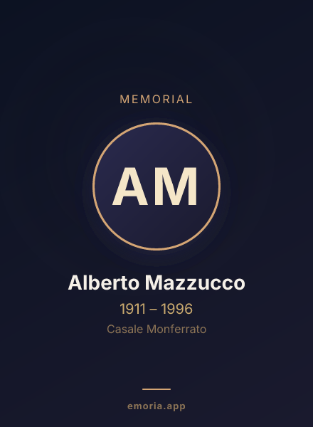 Memorial portrait of Alberto Mazzucco