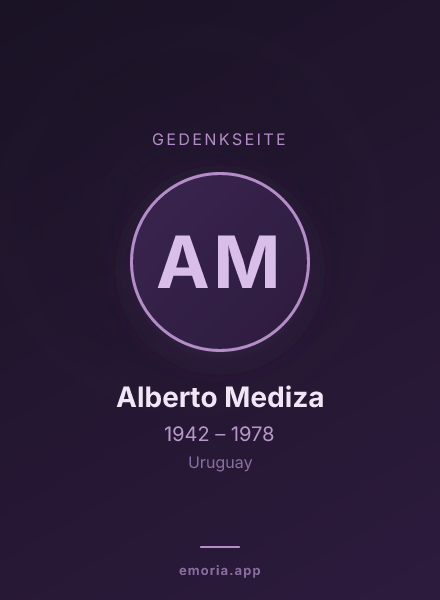 Gedenkportrait von Alberto Mediza
