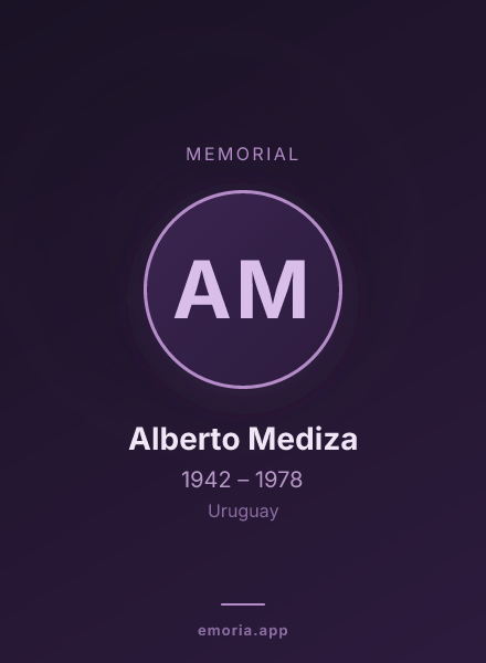 Memorial portrait of Alberto Mediza