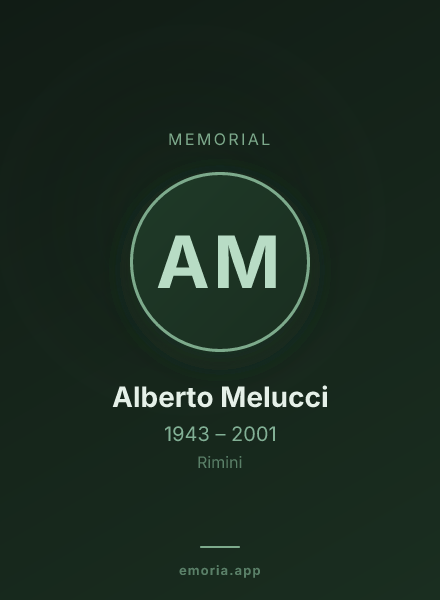 Memorial portrait of Alberto Melucci