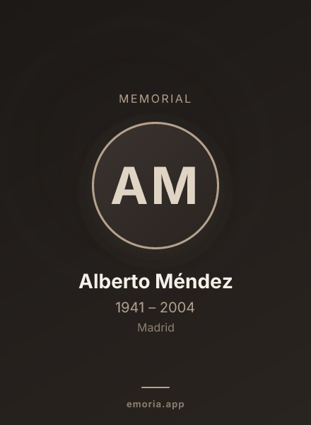 Memorial portrait of Alberto Méndez