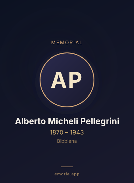 Memorial portrait of Alberto Micheli Pellegrini