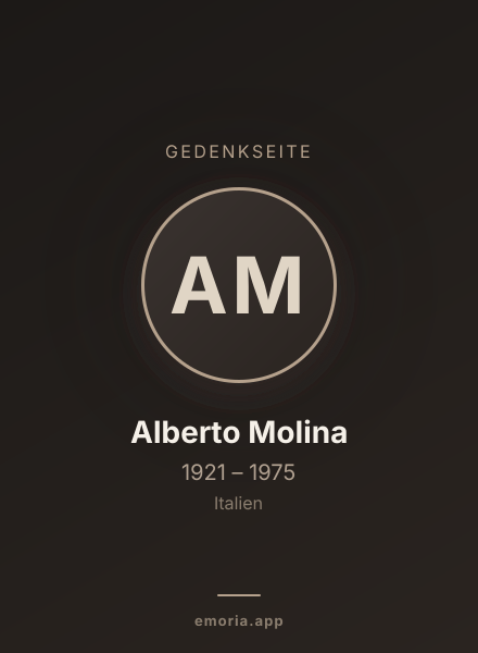 Gedenkportrait von Alberto Molina
