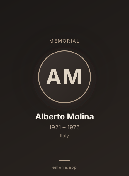Memorial portrait of Alberto Molina