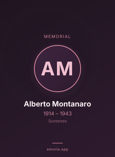 Memorial portrait of Alberto Montanaro