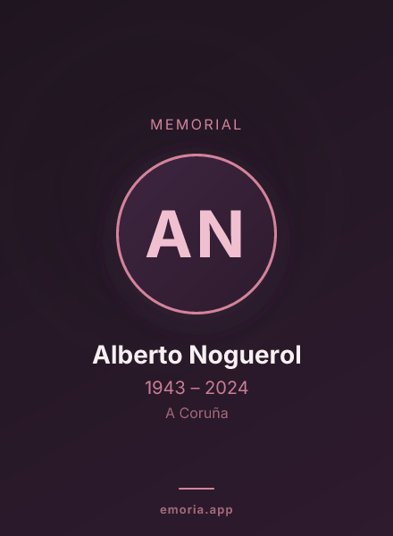 Memorial portrait of Alberto Noguerol