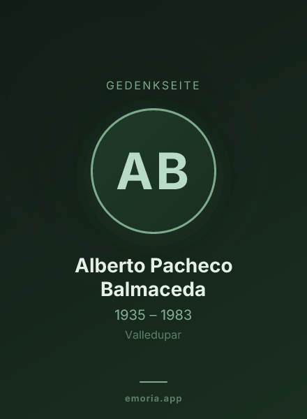 Gedenkportrait von Alberto Pacheco Balmaceda