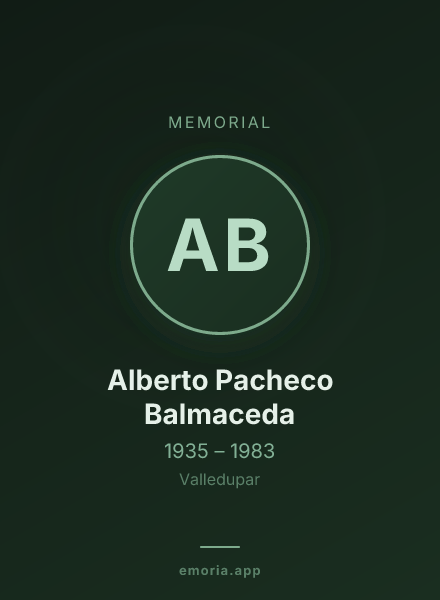 Memorial portrait of Alberto Pacheco Balmaceda