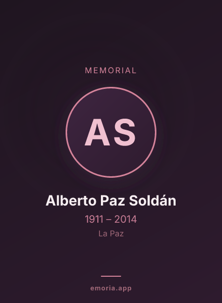 Memorial portrait of Alberto Paz Soldán