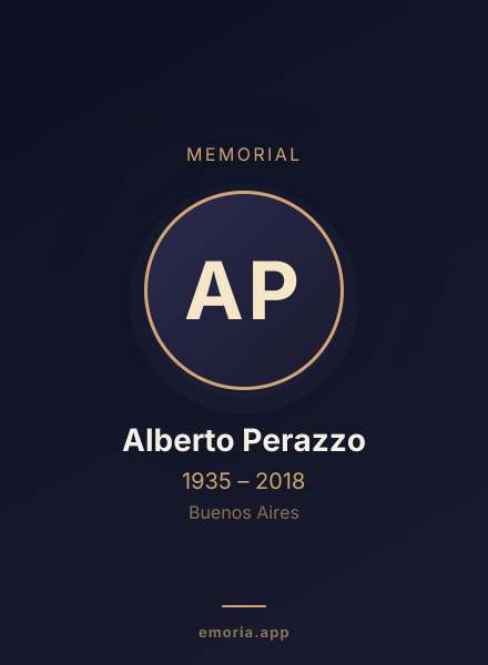 Memorial portrait of Alberto Perazzo