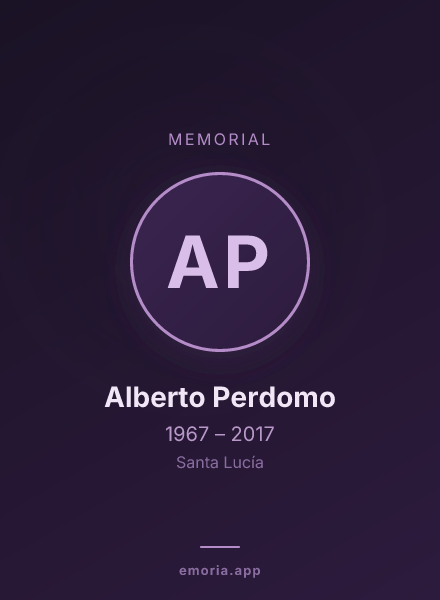 Memorial portrait of Alberto Perdomo