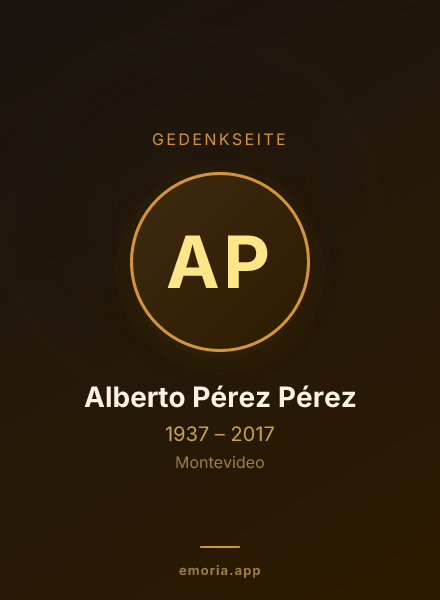 Gedenkportrait von Alberto Pérez Pérez