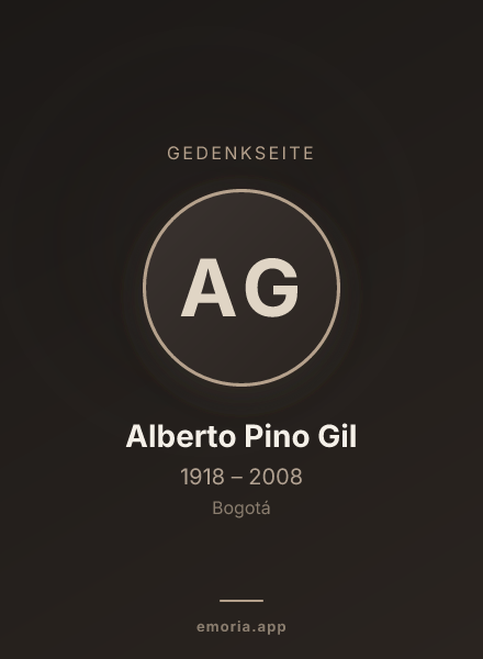 Gedenkportrait von Alberto Pino Gil