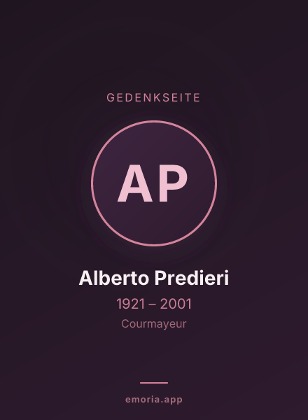 Gedenkportrait von Alberto Predieri