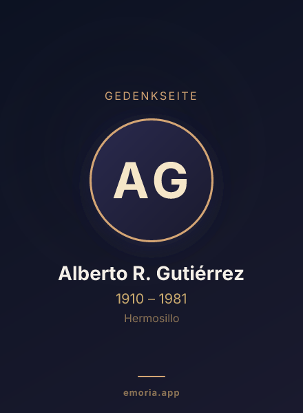 Gedenkportrait von Alberto R. Gutiérrez