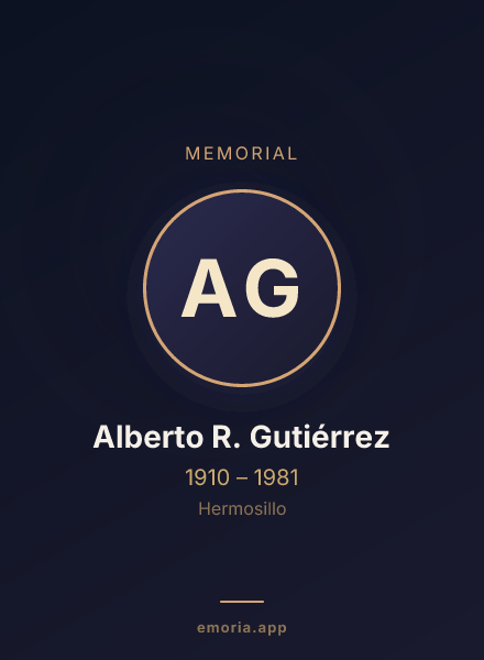 Memorial portrait of Alberto R. Gutiérrez